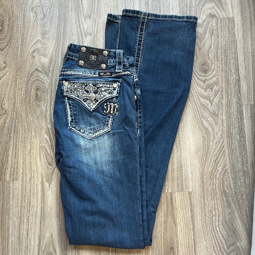 Miss Me boot cut Jeans with Flap Pockets size 27
